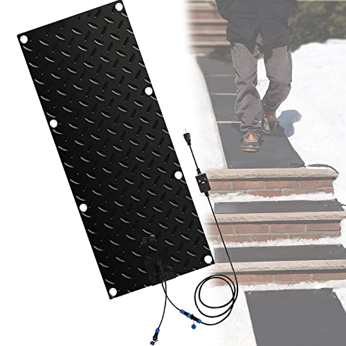 Non-Slip Snow Melting System Heated Walkway Mat, Heated Ice and Snow Melting Mats for Stairs, Heated Outdoor Mats, Keep Your Path Safe and Clear This Snowy Winter Season,13 * 60inch(33 * 152.4cm)