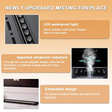 Recessed 3D Version Water Vapor Fireplace/9 Color Led Realistic Atomized Flame, Touch Screen & Remote Control, 3D Atomizing Electric Fireplace - for Tv Cabinet/Desktop Decoration 150cm/59.06in