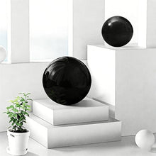 YDJIANCAI 1 Pcs Gazing Ball, Stainless Steel Garden Mirror Globe, Polished Ornament Sphere, Hollow Floating Reflective Hemisphere, Home Outdoor Pond, Black(Size:20.47 in/52 cm)