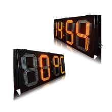 saditesdk 12IN Time Temperature Digital Screen, Digital Display, Outdoor Waterproof Led Clock, Wall-Mounted, -40℃~75℃ Working Temperature, Hanging Installation, 60°-120° Viewing an