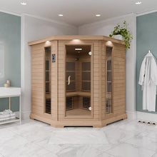 SteamSpa Infrared Hemlock Sauna Room with LED Control & Bluetooth