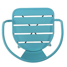 Merax Retro Bistro Table and Chairs Set of 2, Iron Round Table and 2 Chairs, 3 Piece Weather Resistant Patio Bistro Set for Outdoor Balcony Yard Porch Garden (Blue)