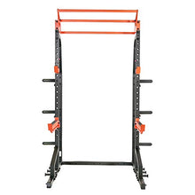 Sunny Health & Fitness Power Zone Half Rack Heavy Duty Performance Power Cage Black