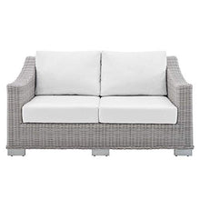 Modway Conway Sunbrella Outdoor Patio Loveseat Light Gray White