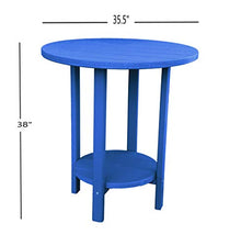 Phat Tommy Adirondack Bar Set - Outdoor Bar Set - Tall Bistro Table and Chairs, Set of 2 - Poly Furniture, High Top Seating for Decks and Balconies - HDPE Outdoor Furniture, Blue