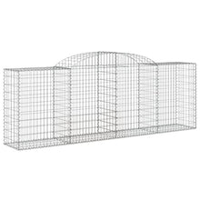 Arched Gabion Baskets 2 pcs 118.1"x19.7"x39.4"/47.2" Galvanized Iron for Outdoor Plants White Black Other