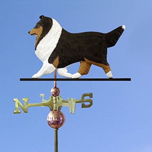 Sheltie Hand Carved & Painted Weathervane Tri 22 Inch