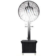 CUTPOIY Industrial Oscillating Standing Fan with Misting System, Heavy Duty Outdoor Cooling Fan, 3 Speeds, 9 Gallon Tank, 71cm/28in