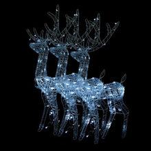 UUGRANDTO Reindeer Christmas Decoration Set of 3 Cool White Acrylic Large, 47.2 in LED Outdoor Indoor Holiday Decor with USB Plug
