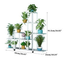 JOTDPFRYK Large Multiple Flower Pot Holder Rack Floor Standing Plant Stand 5 Tier Multiple Metal Planter Shelves Indoor Outdoor Rustproof Storage Display Rack Sturdy Plant Shelf for Garden Balcony