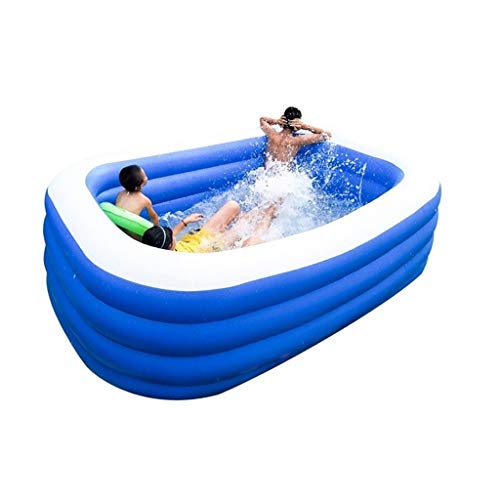 Swimming Pool Oversize Design Thick Wear-Resistant Cold-Resistant PVC Material Air Swimming Pool Suitable for Outdoor Garden Backyard Portable 318x180x75 cm Sum