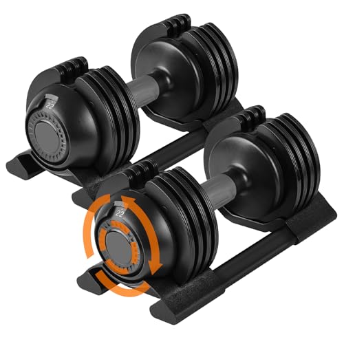 Roinoim 5-in-1 Adjustable Dumbbells Set 52LB Pair