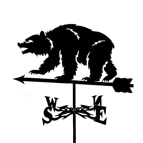 Animal Metal Weather Vane Garden weathervanes Wind Direction Indicator for Outdoor Yard Roof Mountain Decoration Cast Iron Wind Vane (Style 5) (Style 1)