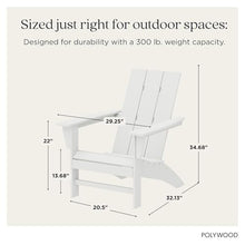 POLYWOOD Modern Adirondack Chair – All-Weather Outdoor Lawn Adirondack Chairs – HDPE, Fade-Resistant & Durable Outdoor Furniture – For Patio, Deck & Fire Pit Chairs – White