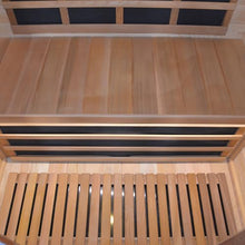 48.8" 2 Person Outdoor Infrared Sauna Room,Fir & Red Cedar Wood Home Spa Cabin,8 Epoxy Heating Panels,2000W,LED Ambient & Beauty Lights,Bluetooth Speakers Adjustable Temperature,Relaxation Retreat