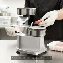 DLYZAYE Commercial Hamburger Patty Press Maker, Manual Burger Forming Machine, Stuffed Hamburger Maker, Stainless Steel Grill Burger Press Tool with 500 Greaseproof Papers