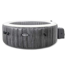 Intex PureSpa Plus Greywood Deluxe 6 Person Inflatable Hot Tub Gray with Seat Inserts