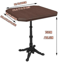 JOSOGO Mid Century Patio End Table,29.5in High Top Bar Table,Decorative Coffee Table, for 2-4 People (Round/Square)(C,80CM)