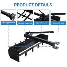 42 Inch Tow Behind Box Scraper, Premium Steel Powder Coated Tractor Box Scraper with Box Blade, Lawn Tractor Attachments Fit for ATVs, UTV, Ideal for Grading, Landscaping