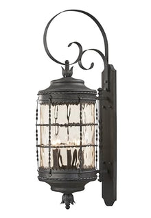The Great Outdoors 8883-A39 Mallorca Outdoor Wall Mount, 5-Light, 300 Total Watts, 12.5-in H x 41.25-in W, Spanish Iron
