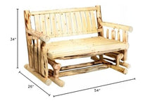 Montana Woodworks Montana Collection Two Person Log Glider Puritan Pine