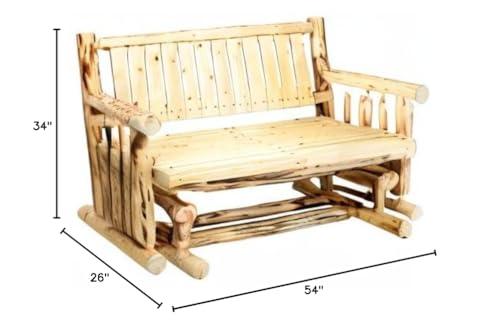 Montana Woodworks Montana Collection Two Person Log Glider Puritan Pine