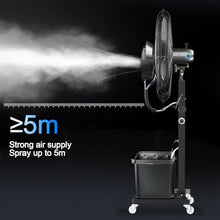 WNGJZZYC 22in/28in/32in Patio Misting Fans, Outside Pedestal Cooling Fan, with 40L Tank & 3-Speed Settings, 90° Degree, Standing Fan for Residential Greenhouse Outdoor(55cm/22in)