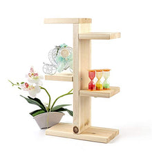 SIDUFHAOPKLL Storage Rack, Mini Plant Stand,Small Stool Display Wood Tiered Succulent Planter for Indoor Outdoor Home Office Decorative(D)