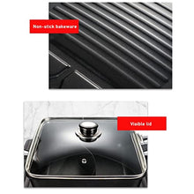 YYDS Hot Pot Multifunctional Electric Oven Household Skewers Machine Smokeless Barbecue Grill Grill Shabu Hot Pot Electric Grill (Color : Black)