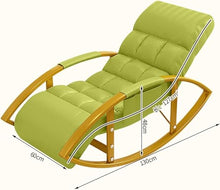 OREKPOT Rocking Chair and Footstool Set, Oversized Recliner with Height-Adjustable Backrest and Footrest for Living Room and Outdoor Use，Pink Golden Legs