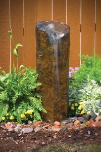 Aquascape Natural Stone Mongolian Basalt Column Fountain 30" Brown