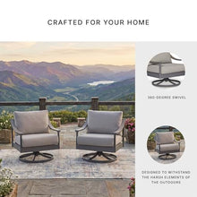 Signature Design by Ashley North Island Outdoor Rocking Chair, 360‑Degree Swivel Lounge Seating with Powder‑Coated Aluminum Frame and UV‑Resistant Nuvella® Fabric for Patio or Porch, Gray