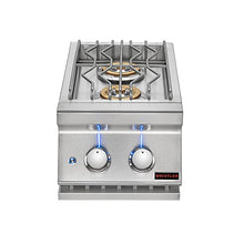 WHISTLER Double Side Burner with Lid for Outdoor Kitchen,BBQ Island Built-In Side Burner,1,2000 Btus,LP/NG Interchangeable