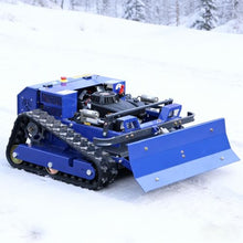 NUOYU 9HP Hybrid Zero-Turn Lawn Mower with Snow Plow 800m Remote 2-15cm Height 45° Slope Brushless for Large Turf Orchard