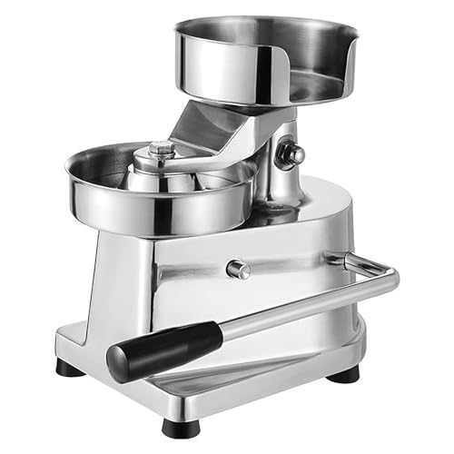 YOtat Commercial Hamburger Patty Maker Burger Forming Machine Home Large Manual Beef Meat Forming Processor Stainless Steel Grill Burger Press Tool with 500Pcs Papers (A S)
