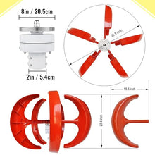 400W Vertical Wind Turbine, 12V 24V Portable Vertical Wind Power Turbine Generator Kit with Charge Controller for Garden Home,24V