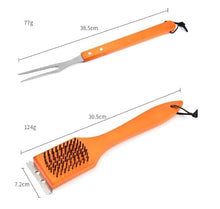 SDVantage 19 Pcs BBQ Tool Set, Multifunctional Portable BBQ Accessories Kit, Stainless Steel Wooden Handle BBQ Tools Outdoor Camping Grilling Utensils Tools with Storage Box, for Traveling