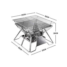 EGBHNJKL Mini Portable Folding Carbon Grill Outdoor Charcoal Household Stainless Steel Small