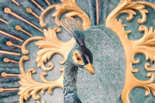 FENGSHUI-CAISHEN Pure Copper Peacock Statue Blue