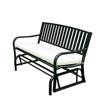 HIHELO Outdoor Wrought Iron Double Rocking Chair Outdoor Balcony Courtyard Creative Two People Rocking Bed Chair Garden Leisure Chair Park Chair Outdoor Bench (Color : B)