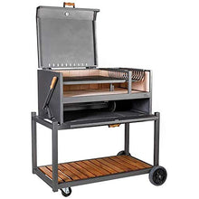 Ñuke Delta02 Authentic Argentinian-Style Outdoor Cooking Charcoal Gaucho Santa Maria Grill 40 Inch Black