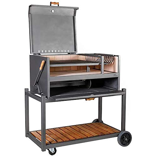 Ñuke Delta02 Authentic Argentinian-Style Outdoor Cooking Charcoal Gaucho Santa Maria Grill 40 Inch Black