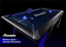 Atomic 90” Indiglo LED Light Up Arcade Air Powered Hockey Table Grey