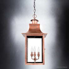Urban Ambiance Luxury Antique Outdoor Pendant Light Large Rustic Copper 26" H x 12" W