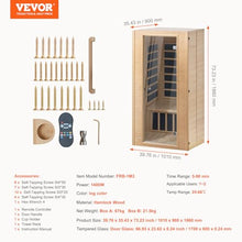 VEVOR Far Infrared Wooden Sauna Brown