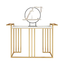 Axdwfd Console Table Solid Wood Porch Hall Decoration Table Aisle Side Table Metal Sofa Table