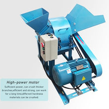 HQHAOTWU Wood Chipper Branch Crusher Sawdust Mulcher Double Hoppers Heavy Duty Chipper Shredder for Wood Branch Leaves Halm Straw 220V Single-Phase
