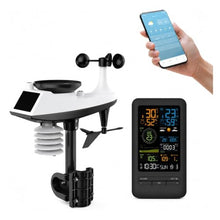 Outdoor Rain Gauge, WiFi Smart Weather Station Indoor Outdoor Thermometer