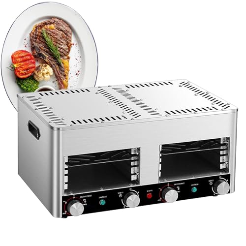 iumLeap Steak Grill,Portable Steak Broiler,Multi-Functional Commercial Electric Grill, for Meat, Seafood, Veggies, B-220V