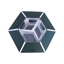 AmishToyBox.com Gazebo Bird Feeder - Deluxe Triple Compartment Post-Mount Large Bird Feeder - Made in the USA with Poly Lumber (Turf Green and White)